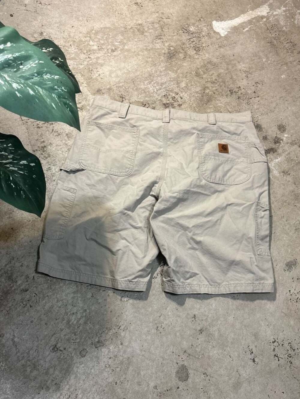 Carhartt B147 Original Fit Canvas Carpenter Work Shorts Tan Size 42